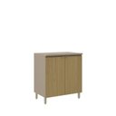 Ver imagem 2 de Balcão com 2 Portas 80 cm Clara Yescasa Cinza/Avela/Canary