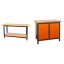 Ver imagem 1 de Conjunto 2 Bancadas de Ferramentas Profissional Fechada 150cm Presto