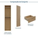 Ver imagem 3 de Módulo 45x180 1 Porta 3 Gavetas Frame CabeCasa MadeiraOriginals Marrom/Acácia
