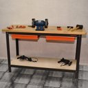 Ver imagem 6 de Conjunto 2 Bancadas de Ferramentas Profissional Fechada 200cm Presto