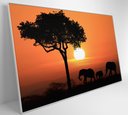 Ver imagem 3 de Quadro Família de Elefantes em Pôr do Sol na África