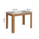 Ver imagem 4 de Conjunto Sala de Jantar 1 Mesa 4 Cadeiras Versalhes Amarelo/Freijó/Off-White