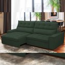 Ver imagem 6 de Sofá Retrátil Reclinável para Sala de Estar Living 250cm Dimas F04 Veludo Verde