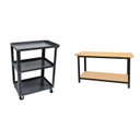 Ver imagem 1 de Conjunto 1 Bancada Profissional 150cm 1 Carro Aberto em Aço para Ferramentas Presto