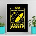 Ver imagem 1 de Quadro Humor Star De Férias 24x18cm:Madeira preta