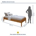 Ver imagem 3 de Cama Solteiro Turca Slim em Madeira Maciça