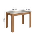 Ver imagem 4 de Conjunto Sala de Jantar 1 Mesa Tampo MDP Retangular 4 Cadeiras Versalhes