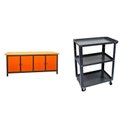 Ver imagem 1 de Conjunto 1 Bancada Profissional Cm 1 Carro Aberto em Aço para Ferramentas Presto