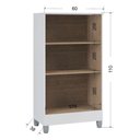 Ver imagem 5 de Cômoda 867 4 Gavetas com Armário Multiuso 2 Portas Pequeno Branco Brilho - Poquema