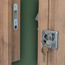 Ver imagem 5 de Porta de Correr de Madeira Ripada Completa 210x82cm com Fechadura e Ferragens