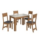 Ver imagem 3 de Conjunto Sala de Jantar 1 Mesa 4 Cadeiras Versalhes