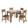 Conjunto Sala de Jantar 1 Mesa 4 Cadeiras Versalhes - 3