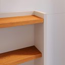 Ver imagem 4 de Espelheira de Banheiro Armarinho Suspenso com Porta Ganchos Prateleira Organizadora Genova - Off Whi