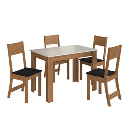 Conjunto Sala de Jantar 1 Mesa 4 Cadeiras Versalhes - 2