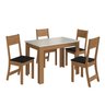 Conjunto Sala de Jantar 1 Mesa 4 Cadeiras Versalhes - 3
