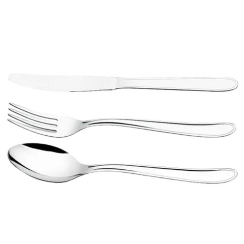 Faqueiro 12 Pessoas Talheres Garfo Colher Faca de Mesa Inox Turim Mesa Posta