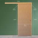 Ver imagem 4 de Porta de Correr de Madeira Ripada Completa 210x82cm com Fechadura e Ferragens