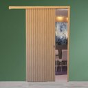 Ver imagem 2 de Porta de Correr de Madeira Ripada Completa 210x82cm com Fechadura e Ferragens 