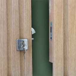 Porta de Correr de Madeira Ripada Completa 210x82cm com Fechadura e Ferragens  - 5