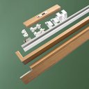 Ver imagem 7 de Porta de Correr de Madeira Ripada Completa 210x82cm com Fechadura e Ferragens 