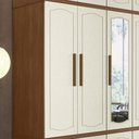 Ver imagem 7 de Guarda Roupa Casal 192cm 11 Portas com Espelho Tóquio Jatobá/Areia S01 - Mpozenato