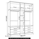 Ver imagem 4 de Guarda Roupa Casal 192cm 11 Portas com Espelho Tóquio Jatobá/Areia S01 - Mpozenato