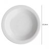 Jogo de 8 Prato Fundo Sopa Massa Branco Ceramica - Porcelart - 5