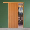 Ver imagem 1 de Porta de Correr de Madeira Ripada Completa 210x82cm com Fechadura e Ferragens