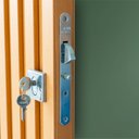 Ver imagem 6 de Porta de Correr de Madeira Ripada Completa 210x82cm com Fechadura e Ferragens 