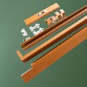 Ver imagem 7 de Porta de Correr de Madeira Ripada Completa 210x82cm com Fechadura e Ferragens 