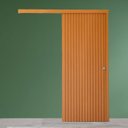 Ver imagem 3 de Porta de Correr de Madeira Ripada Completa 210x82cm com Fechadura e Ferragens 