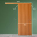 Ver imagem 4 de Porta de Correr de Madeira Ripada Completa 210x82cm com Fechadura e Ferragens