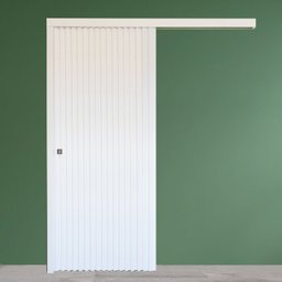 Porta de Correr de Madeira Ripada Completa 210x82cm com Fechadura e Ferragens  - 3