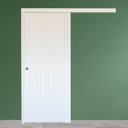 Ver imagem 3 de Porta de Correr de Madeira Ripada Completa 210x82cm com Fechadura e Ferragens