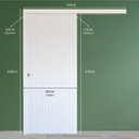 Ver imagem 4 de Porta de Correr de Madeira Ripada Completa 210x82cm com Fechadura e Ferragens