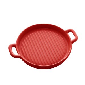 Travessa Porcelana Redonda Nordica Vermelho Matt 20x16x3cm