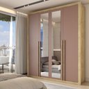 Ver imagem 1 de Guarda-roupa Solteiro Severo 4 Portas 3 Gavetas com Espelho - Panorama Móveis