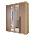 Ver imagem 3 de Guarda-roupa Solteiro Severo 4 Portas 3 Gavetas com Espelho - Panorama Móveis