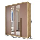 Ver imagem 4 de Guarda-roupa Solteiro Severo 4 Portas 3 Gavetas com Espelho - Panorama Móveis