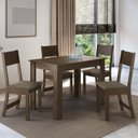 Ver imagem 1 de Conjunto Sala de Jantar 1 Mesa 4 Cadeiras Versalhes