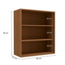 Ver imagem 3 de Armário Aéreo Cozinha 80 Cm Mônica 2 Portas Canela - Kappesberg