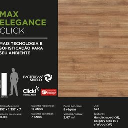Piso Laminado 35,7cm X 7mm X 1,35m Max Elegance Click Eucafloor - 6
