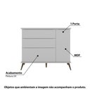 Ver imagem 2 de Cômoda Melinda Cinza 3 Gavetas 1 Porta Retrô Infantil - Phoenix Baby