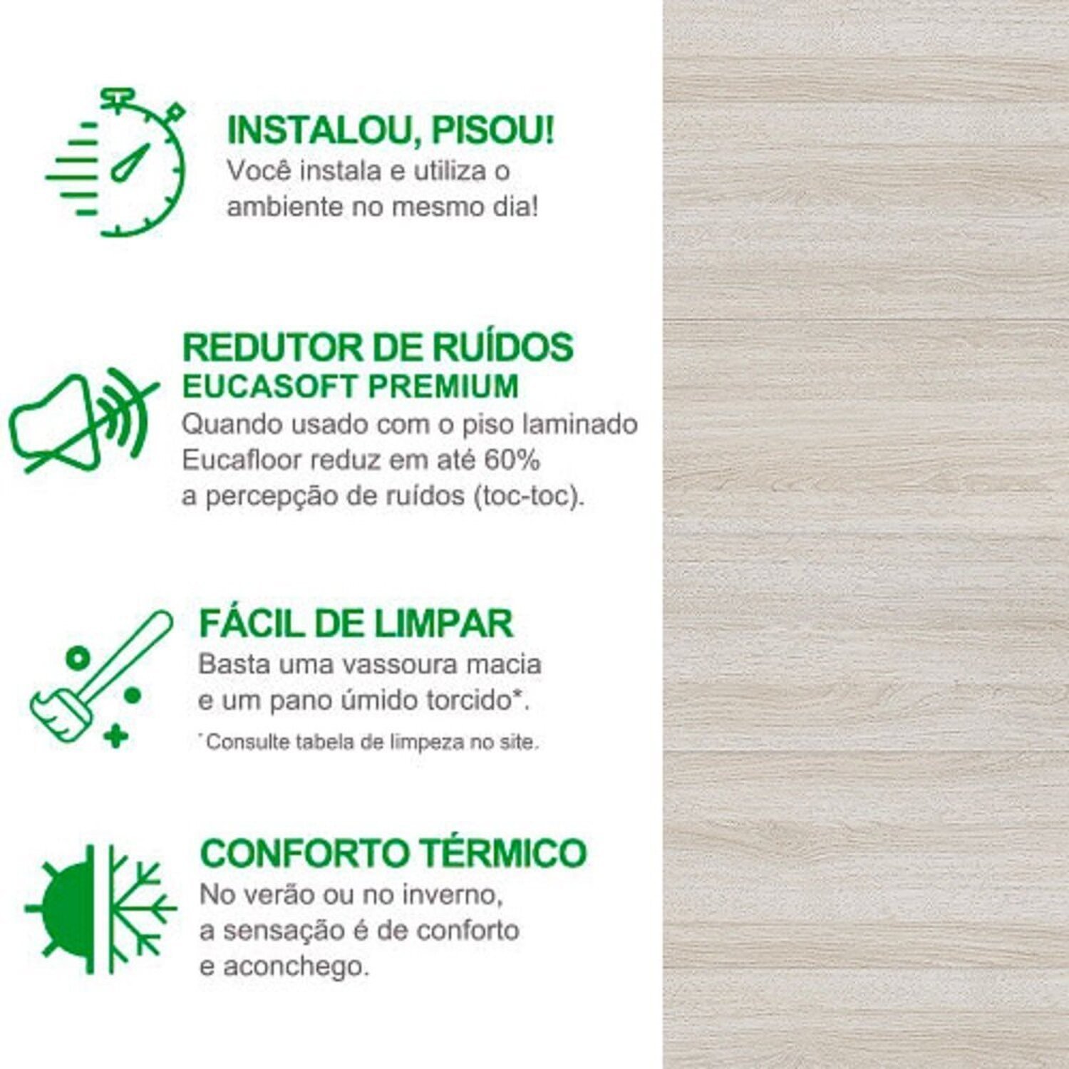 Piso Laminado 21,7cm X 7mm X 1,35m Prime Click Eucafloor - 5