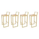 Ver imagem 5 de Jogo 4 Banqueta Alta Balcão Bistrô Dourada Confort Industrial Premium Pinus Don Castro Decor Industr