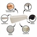 Ver imagem 3 de Puff Recamier Decorativo Orgânico Lavie 140cm Premium Bouclê Bege - Desk Design