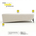 Ver imagem 4 de Puff Recamier Decorativo Orgânico Lavie 140cm Premium Bouclê Bege - Desk Design