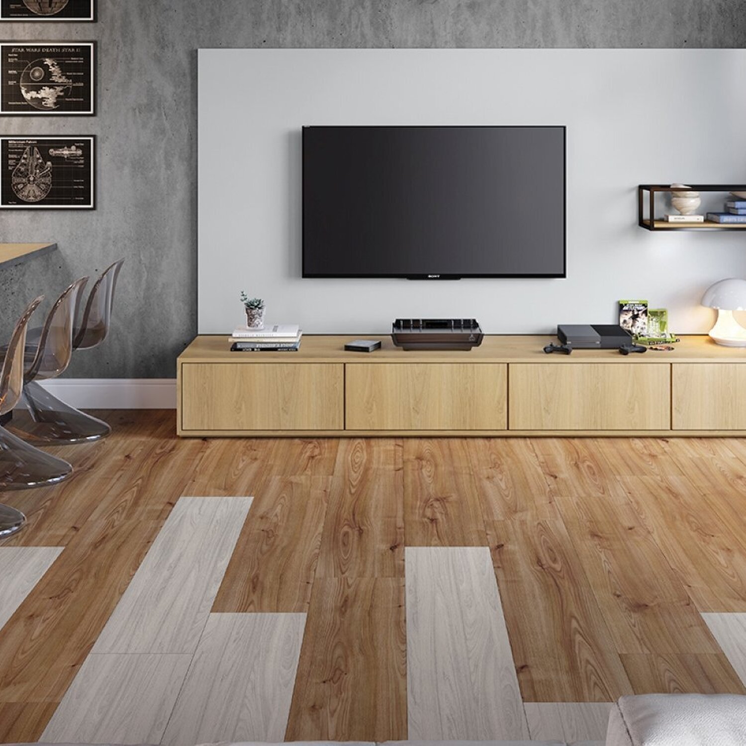 Piso Laminado Click Caixa com 2,77m² New Evidence 29,2cmx7mmx1,35m ...