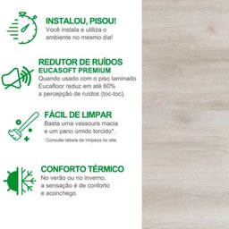 Piso Laminado 29,2cm X 7mm X 1,35m New Evidence Click Eucafloor - 3