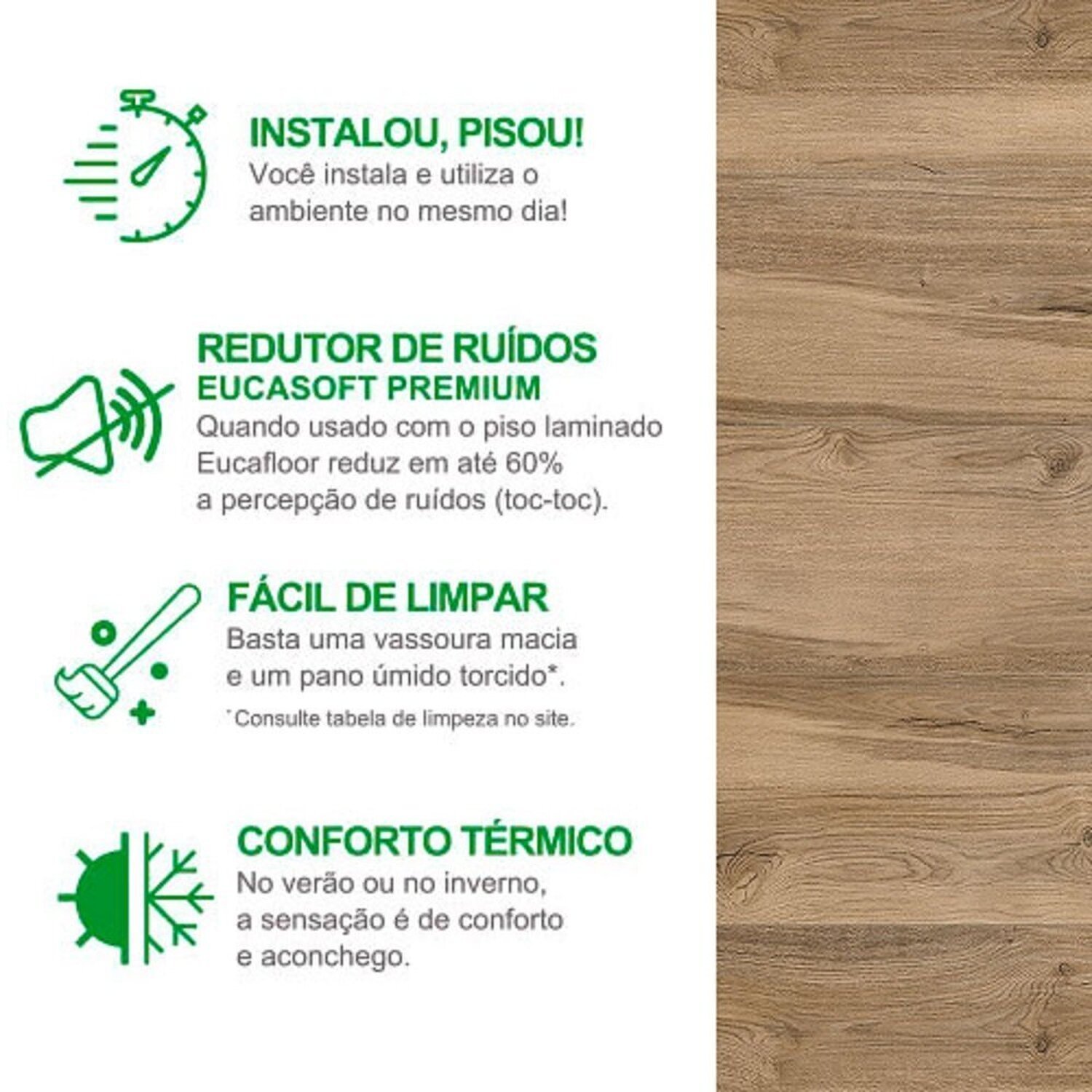 Piso Laminado 29,2cm X 7mm X 1,35m New Evidence Click Eucafloor - 4